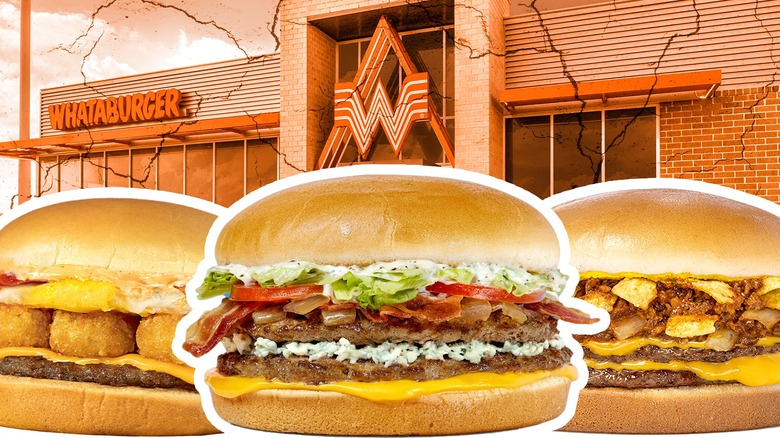 Whataburger storefront and burgers