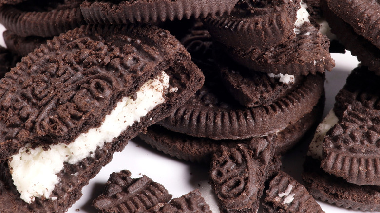 Pile of broken Oreos