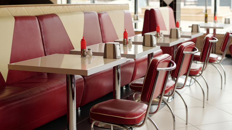 Interior of American diner