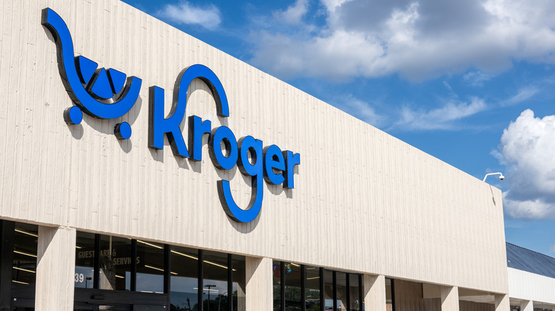 Kroger store front and sign