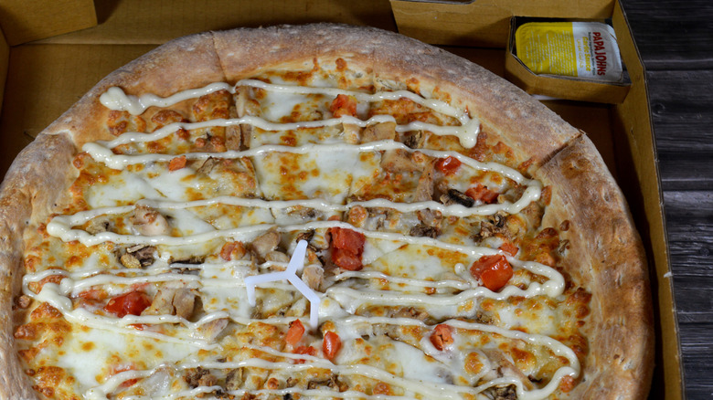Papa John's pizza in box