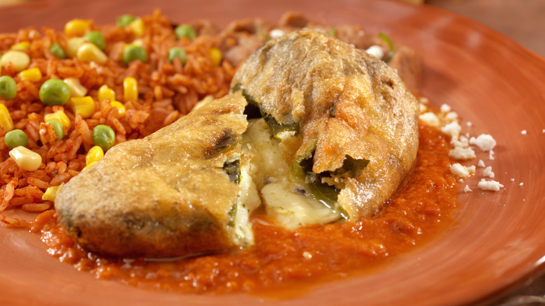 chile relleno in tomato sauce