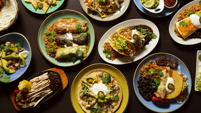 variety of Mexican food