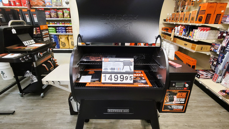 An Ironwood 885 pellet grill for sale in store