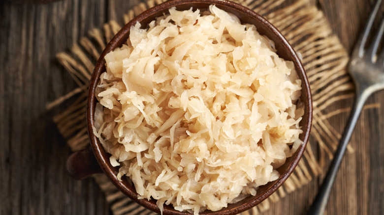 bowl of sauerkraut