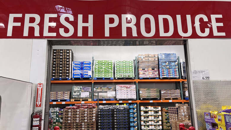 entrance to Costco produce section