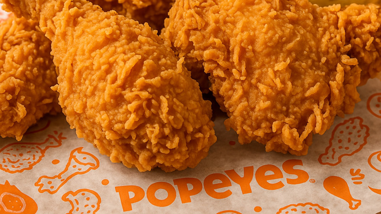 Popeyes fried chicken closeup