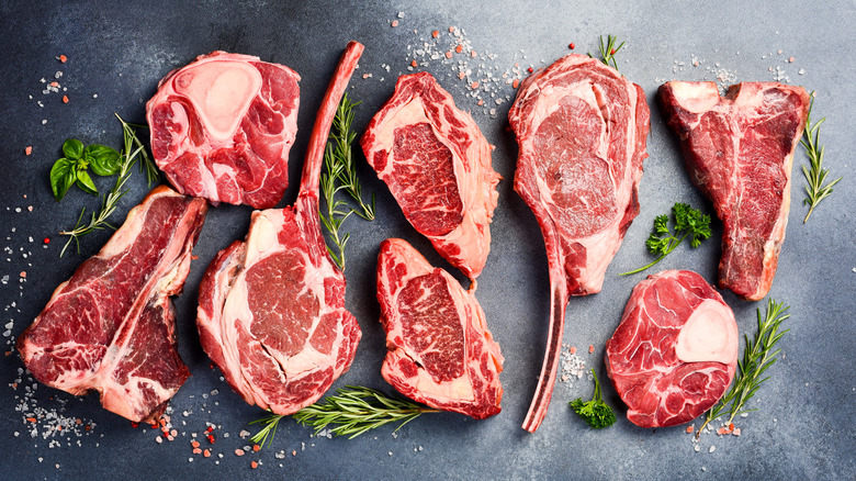 different cuts of prime steak