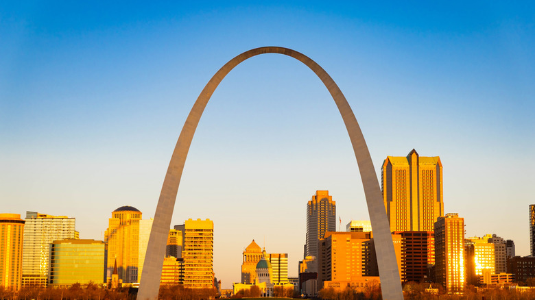 The Gateway Arch with St. Louis skyline in background