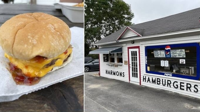 Harmon's Burger and the building it came from