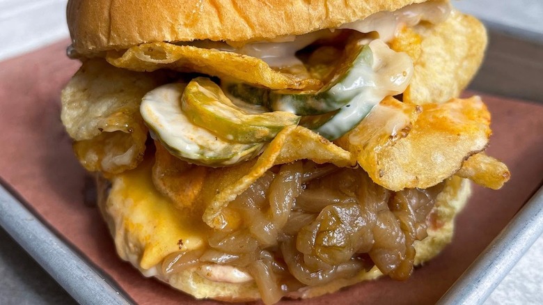 Burger with foie gras