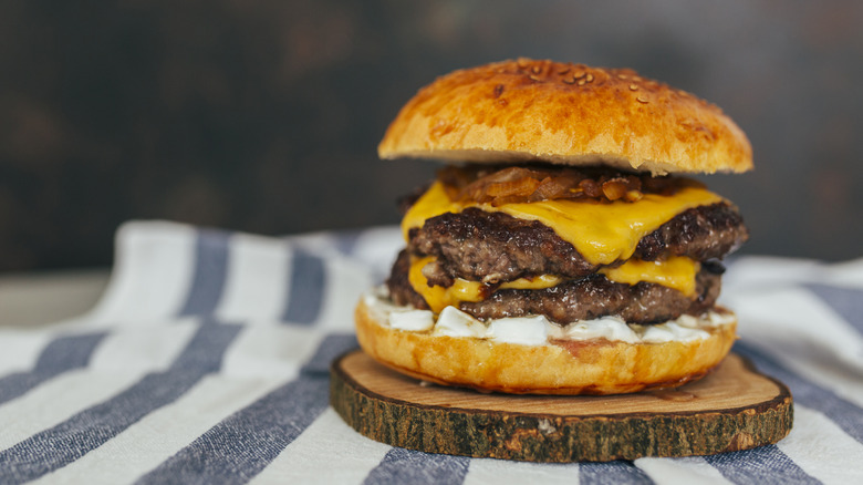 Bacon double cheeseburger