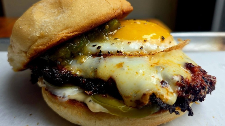 Croque Garcon burger at Block 16