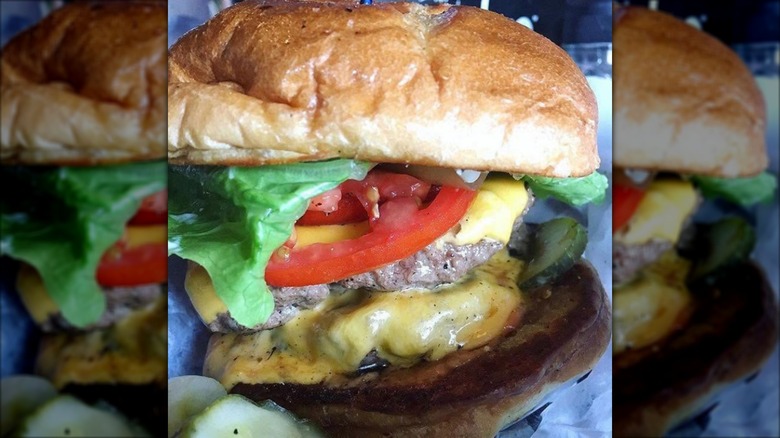 Burger at the Tattooed Moose