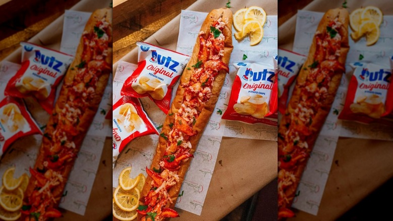 Pauli's USS Lobstitution surrounded by lemons and Utz chips