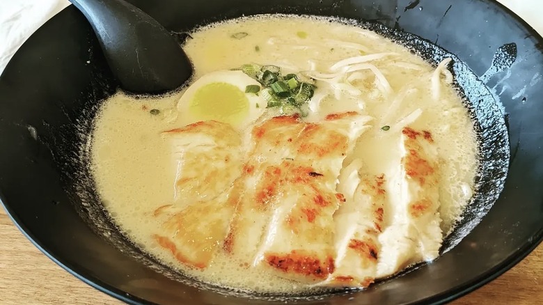 Grilled chicken ramen