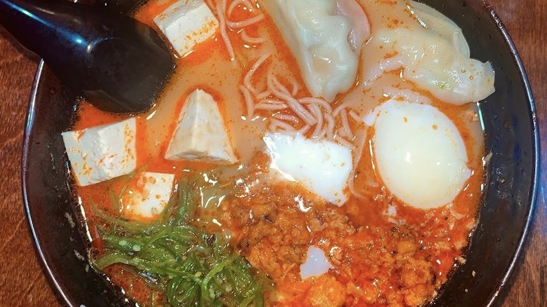 Spicy seafood ramen