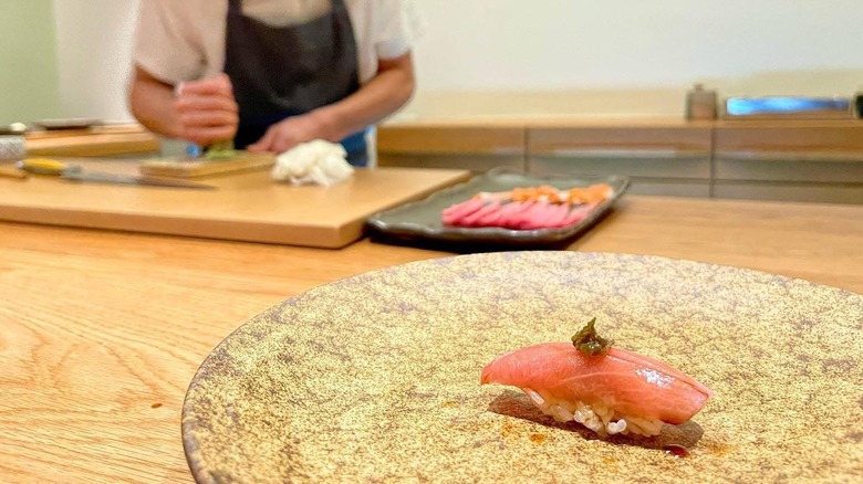 Nigiri at the sushi counter at Kadence in Orlando