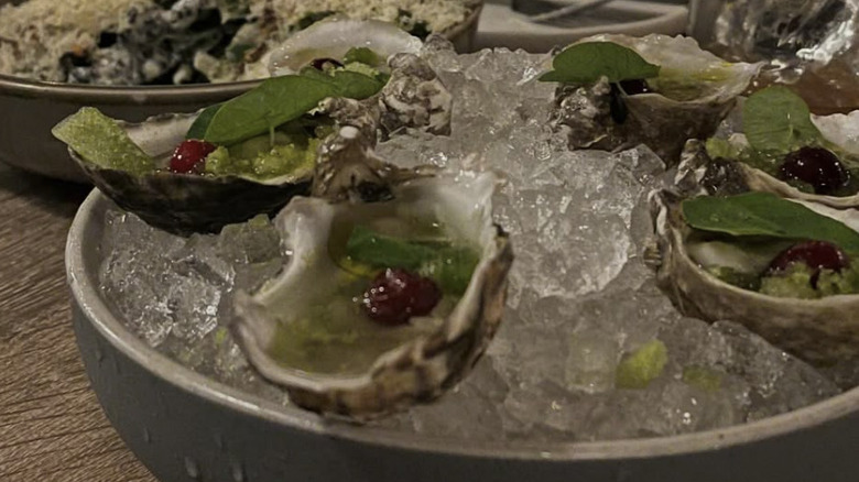 Oysters in a bowl of ice