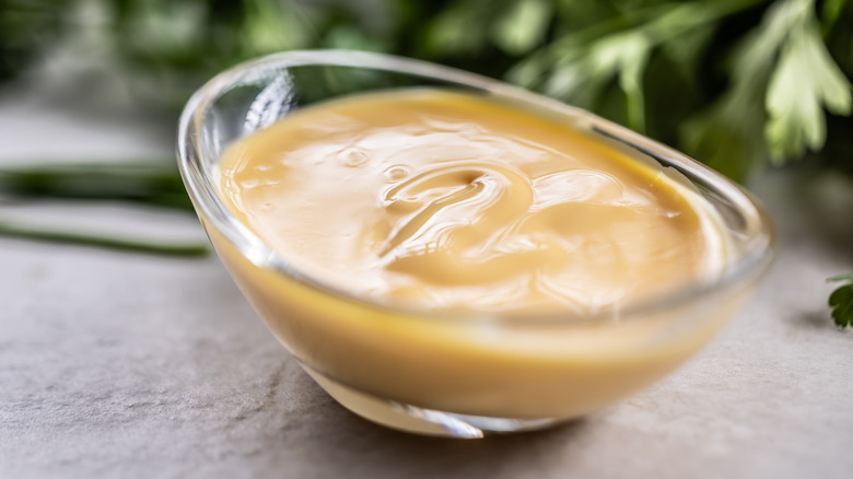 Cup of mayonnaise