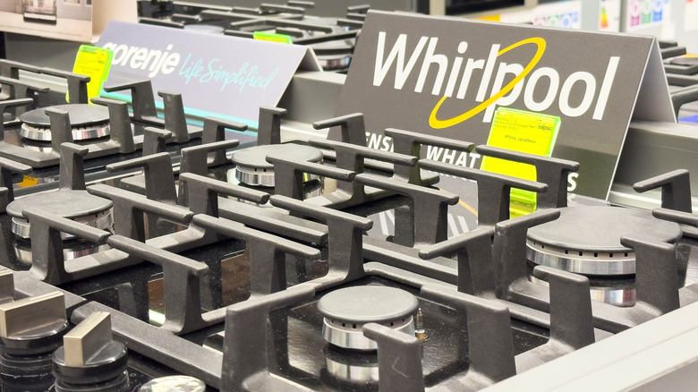 A Whirlpool range on display in a store