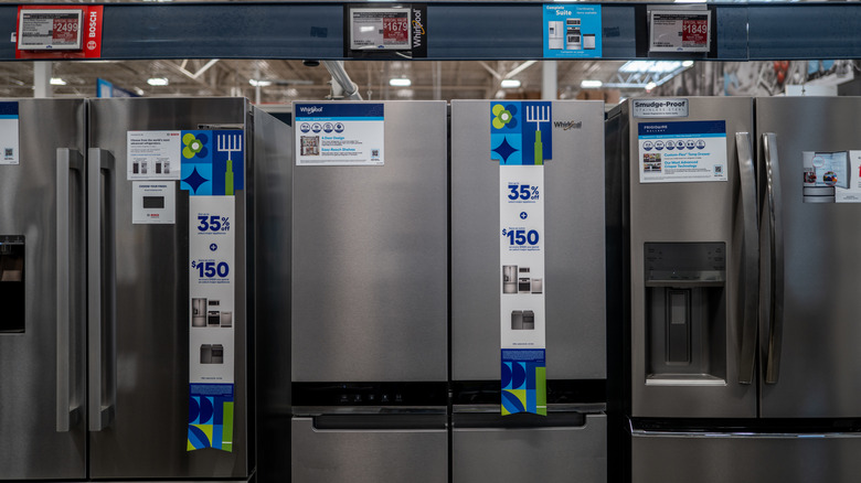 Whirlpool refrigerator display in store