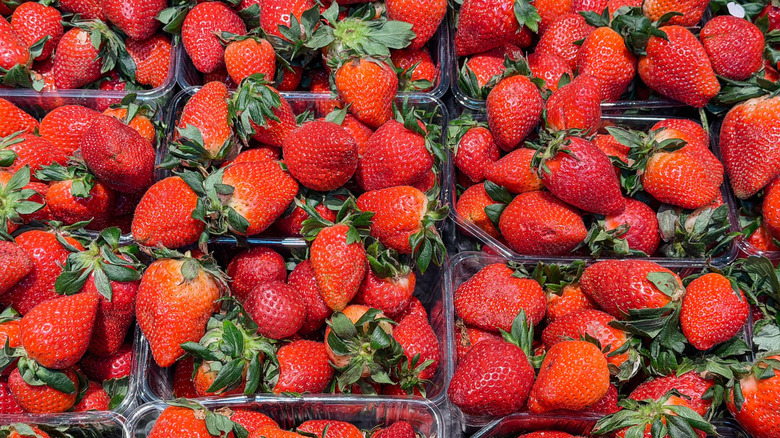 containers of strawberries