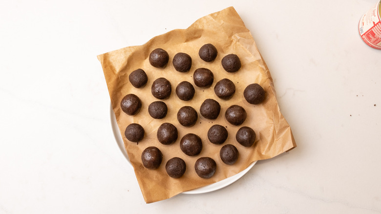 cookie truffle balls on plate