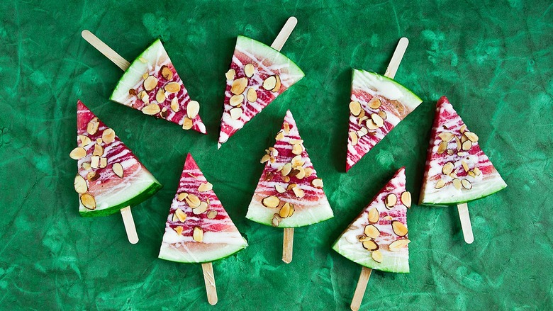 White Chocolate-Watermelon Pops Recipe