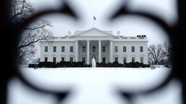 The White House in the winter 
