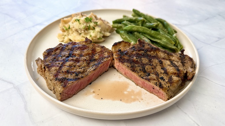 Applebee's ribeye and two sides