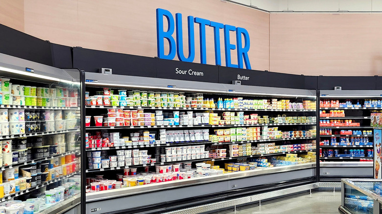 butter displayed in Walmart store