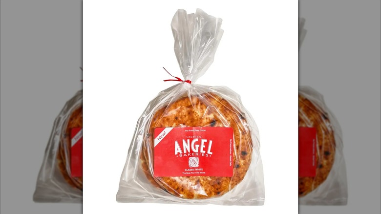 Angel Bakeries Pita Bread inside plastic bag with red wire tie