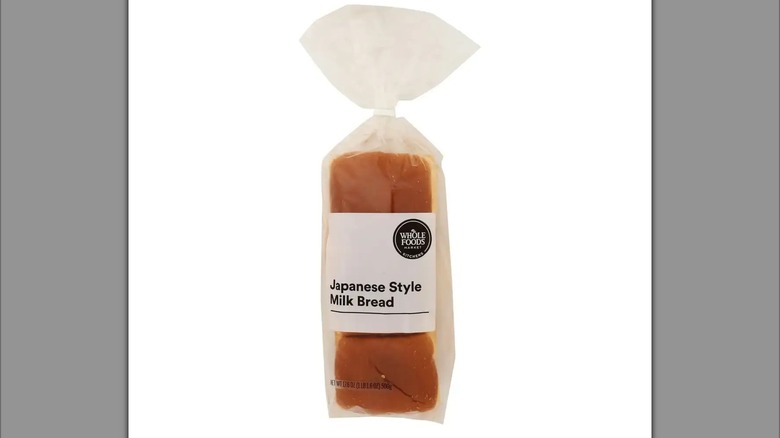 Whole Foods Japanese Milk Bread Loaf inside plastic bag