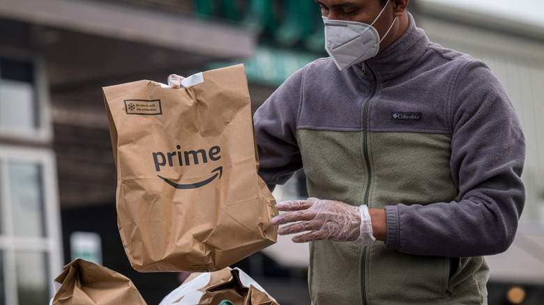 Per with Amazon Prime bag