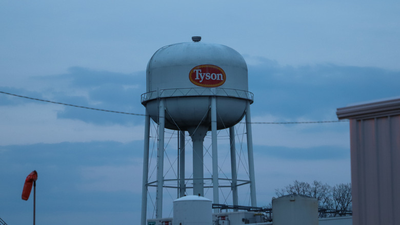 Tyson water tower at plant