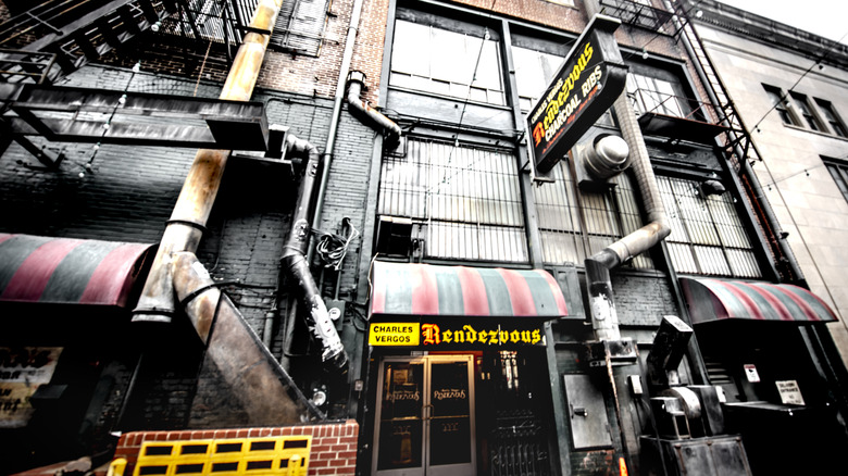 outside shot of Charlie Vergos' Rendezvous restaurant