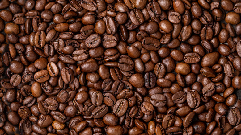 large pile of coffee beans 