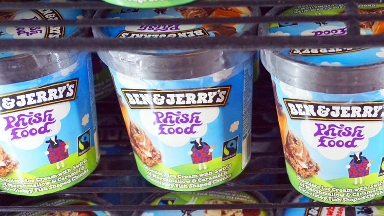 Ben & Jerry's Phish Food containers