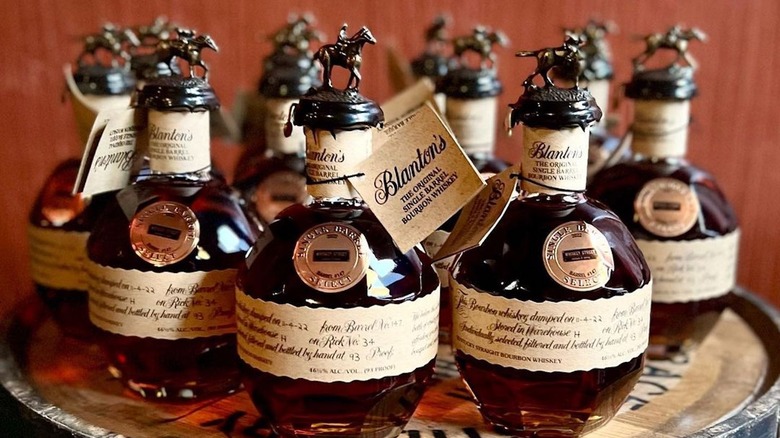 bottles of blanton's bourbon