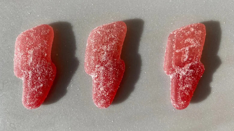 Close up of Bubs' sour bolts