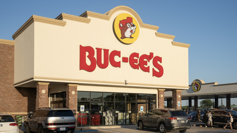 Exterior view of the Buc-ee's store and gas station in Katy, Texas