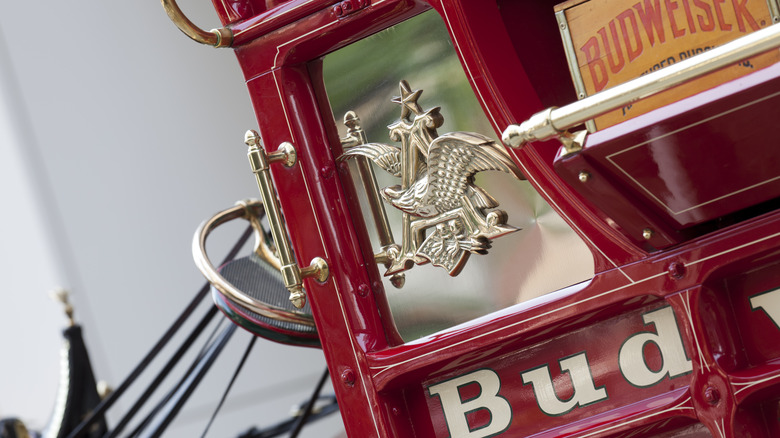 close up of Budweiser carriage