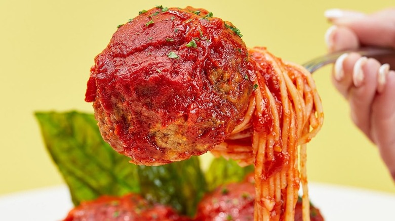 Spaghetti and meatballs from The Cheesecake Factory.