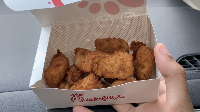 Chick-fil-A chicken nuggets in a box