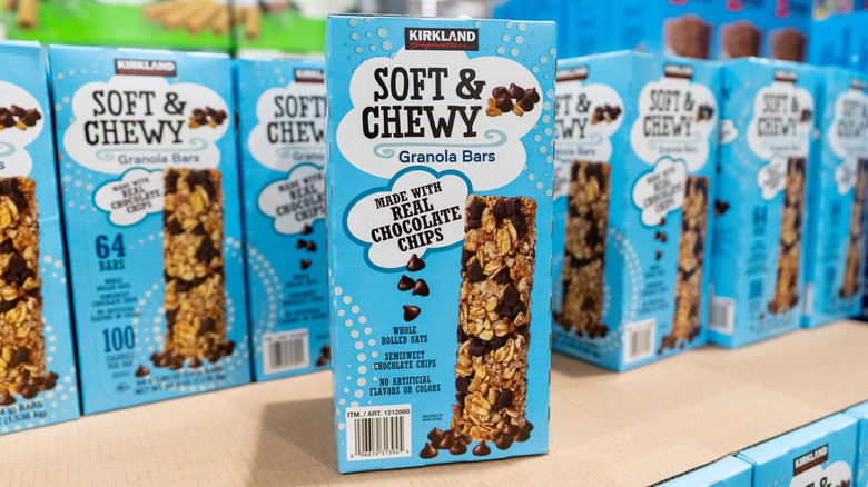 Boxes of Kirkland Signature Soft & Chewy Granola Bars at Costco
