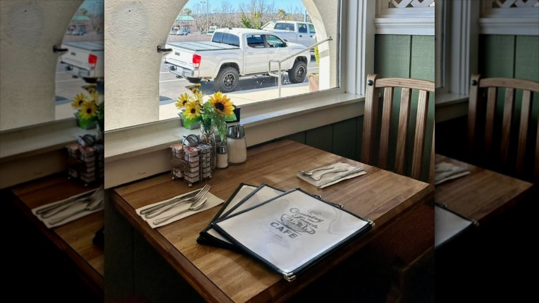 Country Touch cafe menu on table