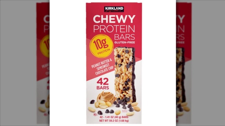 package of Costco's Kirkland Signature chewy protein bars