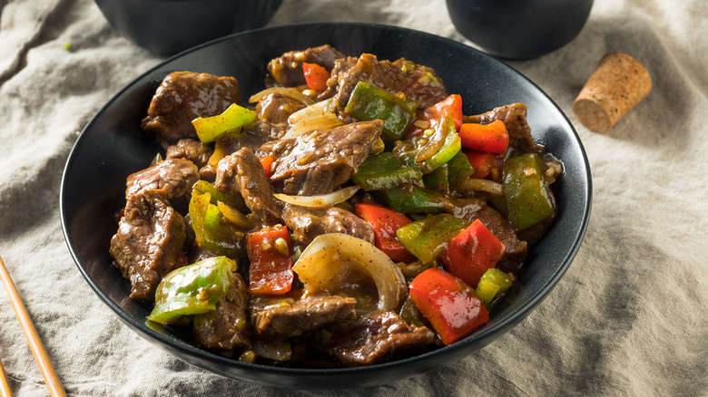 stir fry steak and peppers