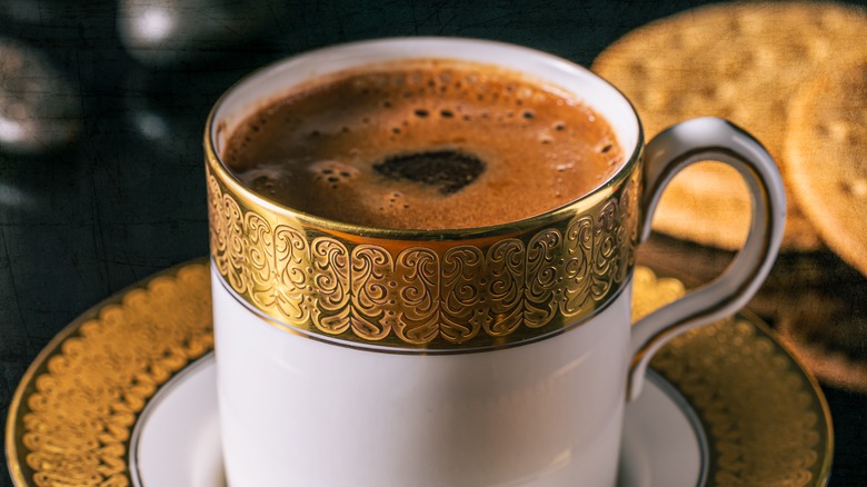 Greek coffee in cup